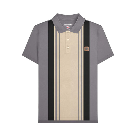 Iron - Front - Lambretta Unisex Adult Classic Yarn Dyed Stripe Polo Shirt