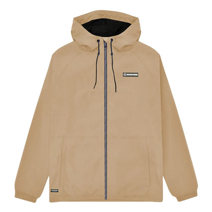 Stone - Front - Lambretta Mens Ripstop Hooded Jacket
