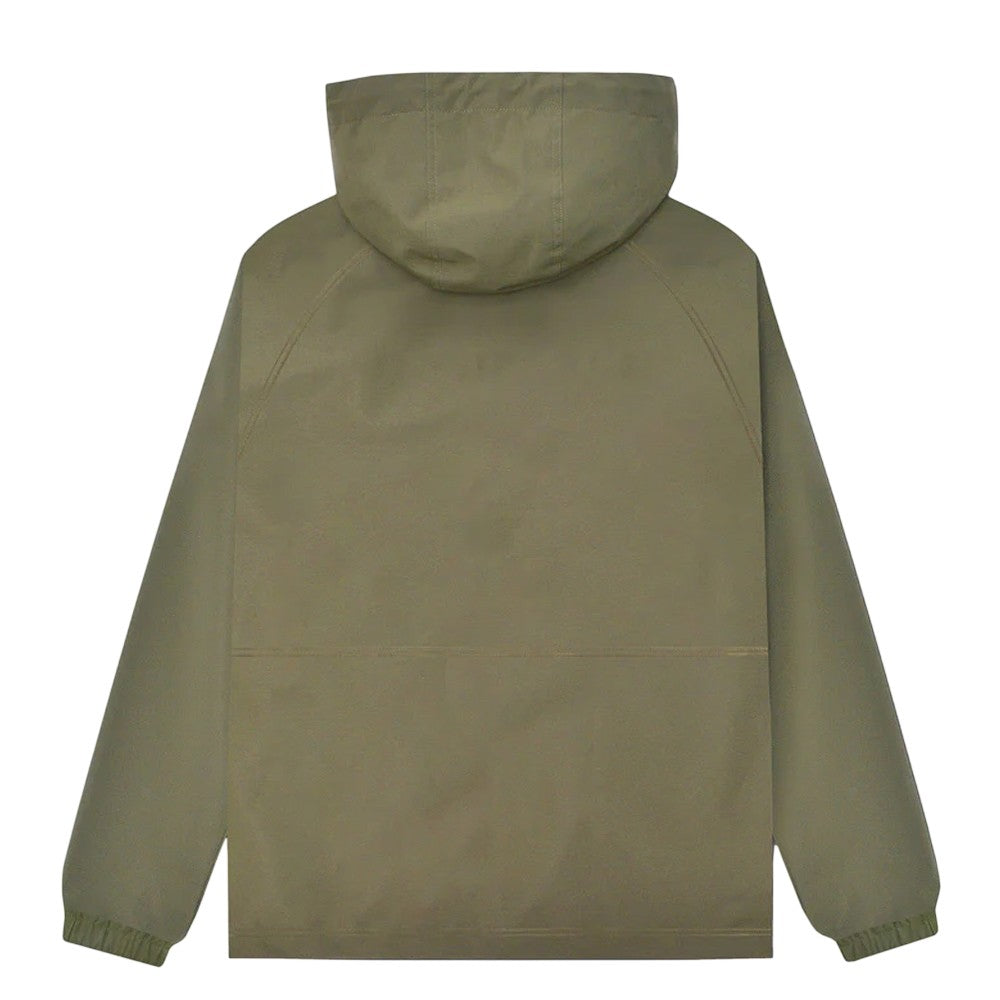 Khaki - Back - Lambretta Mens Ripstop Hooded Jacket