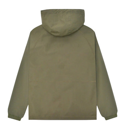 Khaki - Back - Lambretta Mens Ripstop Hooded Jacket