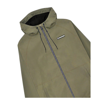 Khaki - Side - Lambretta Mens Ripstop Hooded Jacket
