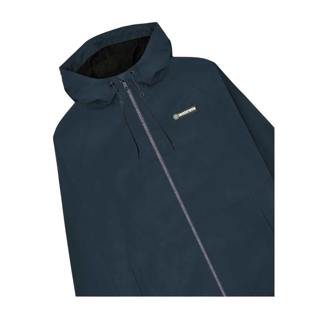 Navy - Side - Lambretta Mens Ripstop Hooded Jacket