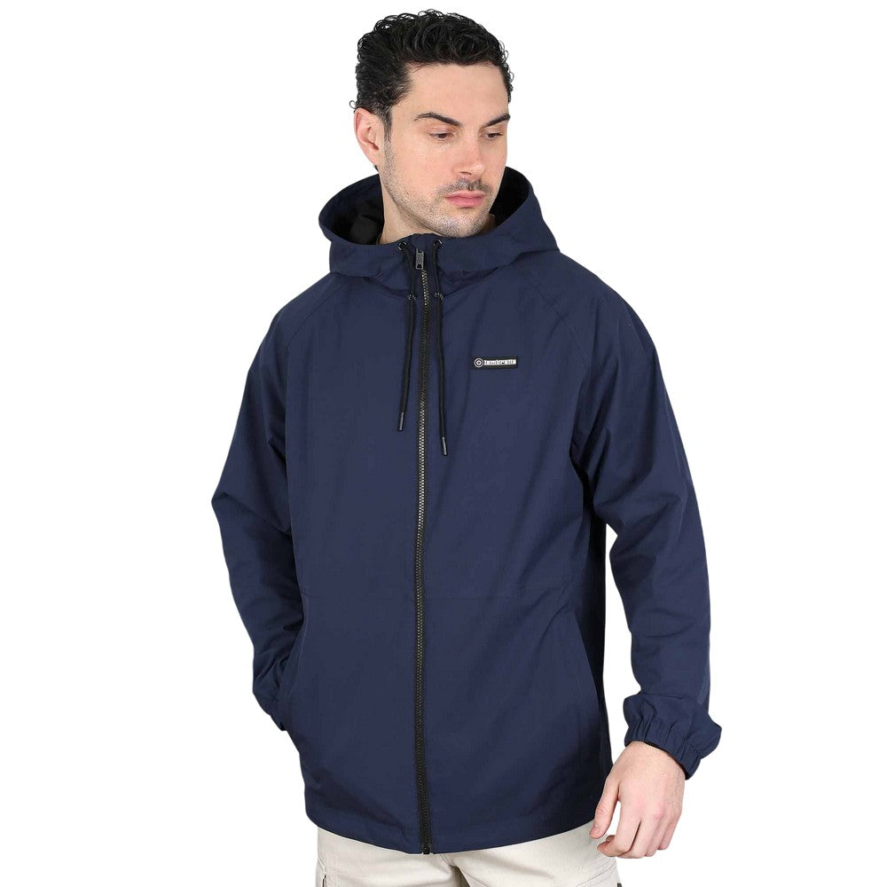 Navy - Pack Shot - Lambretta Mens Ripstop Hooded Jacket