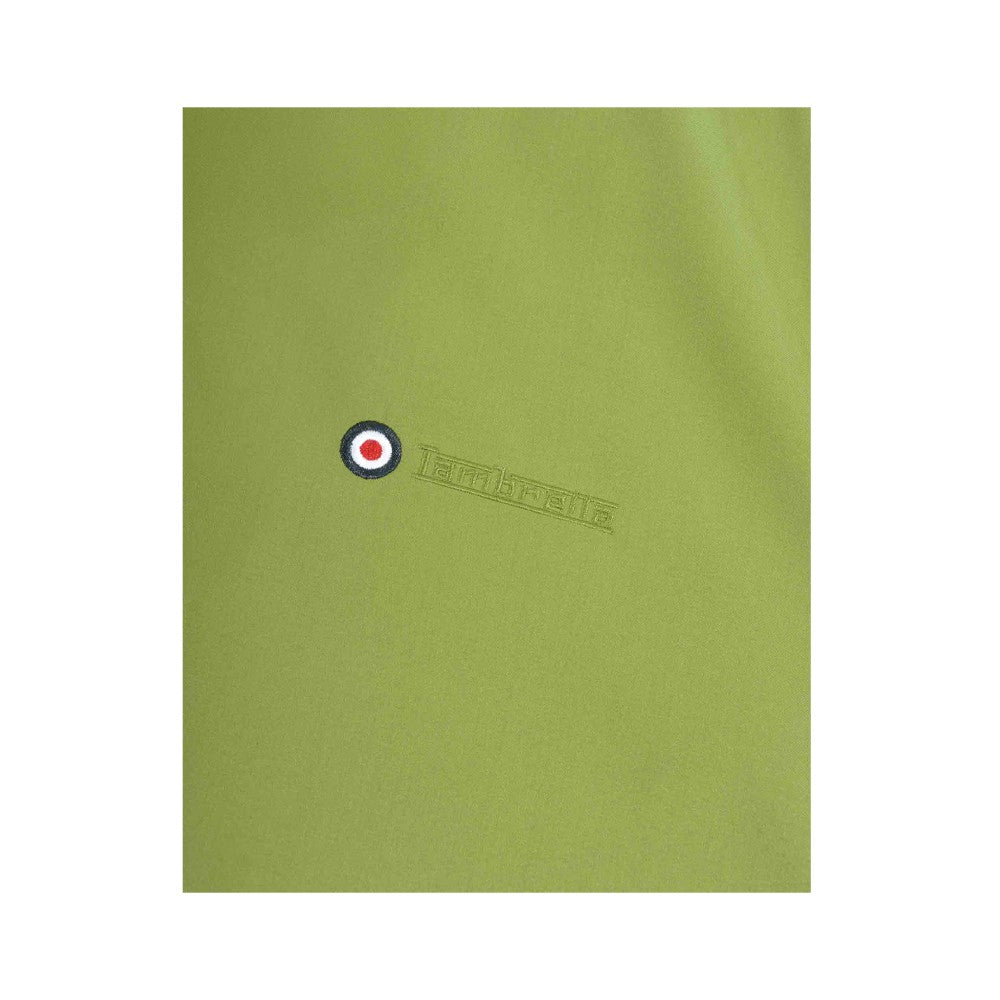Olive - Pack Shot - Lambretta Mens Target Shower Resistant Hoodie