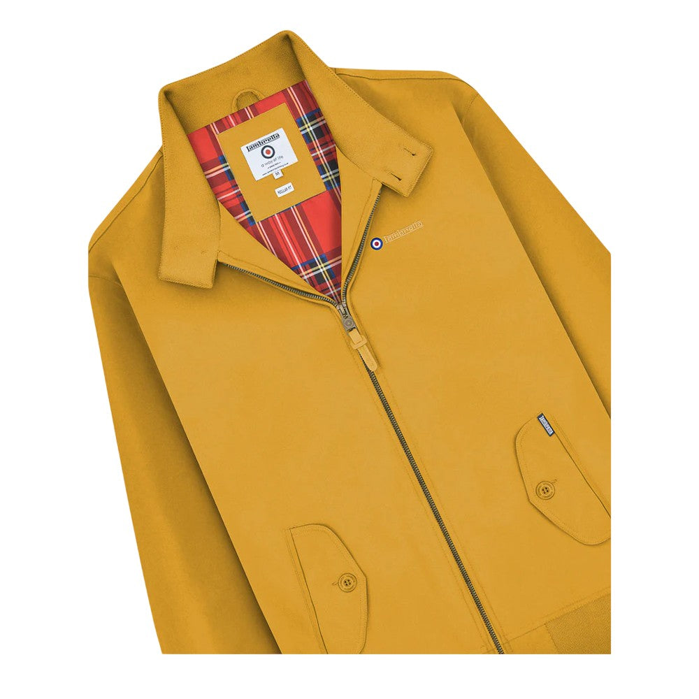 Tobacco - Side - Lambretta Mens Target Shower Resistant Hoodie