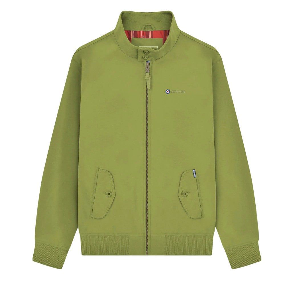 Olive - Front - Lambretta Mens Target Shower Resistant Hoodie