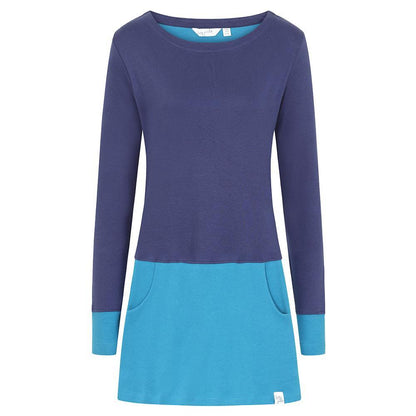 Peacock - Front - Lazy Jacks Womens-Ladies Colour Block Long Tunic Top