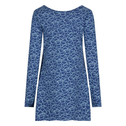 Harbour Blue - Back - Lazy Jacks Womens-Ladies Bloom Harbour Tunic Top