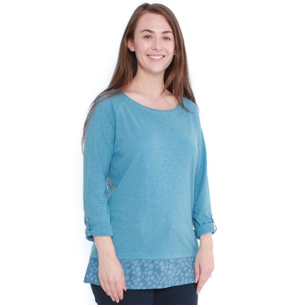 Niagara Blue - Lifestyle - Lazy Jacks Womens-Ladies 3-4 Sleeve Tunic Top