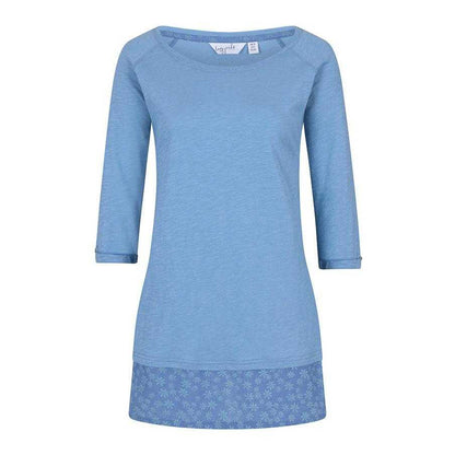 Niagara Blue - Front - Lazy Jacks Womens-Ladies 3-4 Sleeve Tunic Top