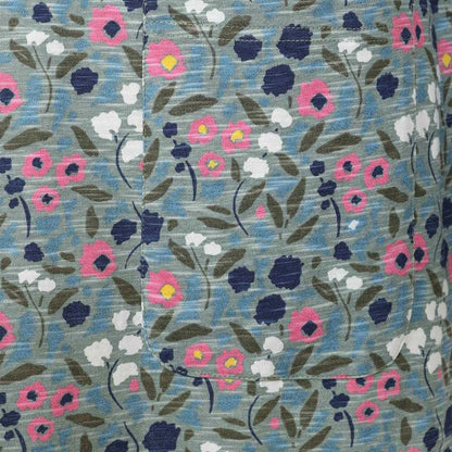Green-Pink - Side - Lazy Jacks Womens-Ladies Pansy Pocket Tunic Top