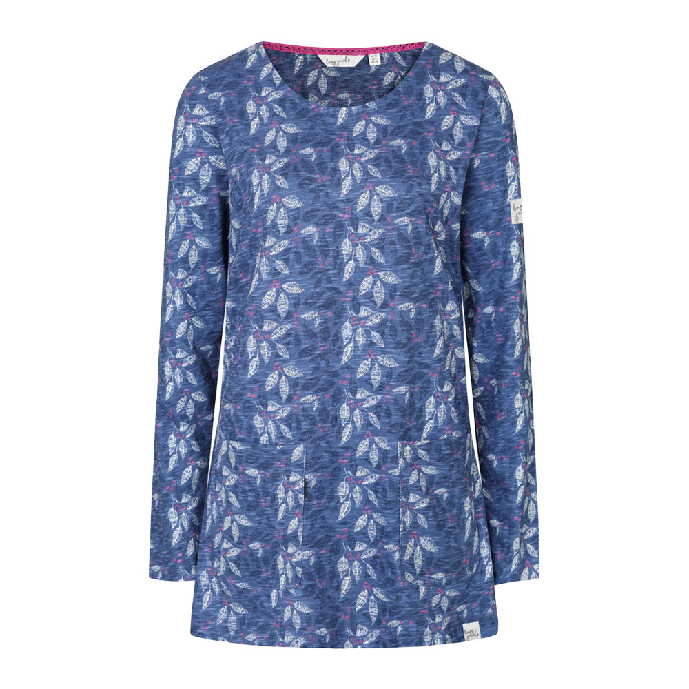 Willow - Front - Lazy Jacks Womens-Ladies Leaves Tunic Top