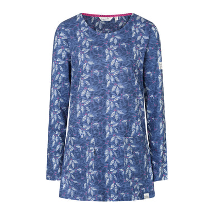 Willow - Front - Lazy Jacks Womens-Ladies Leaves Tunic Top