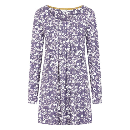 Purple - Front - Lazy Jacks Womens-Ladies Bellflowers Tunic Top