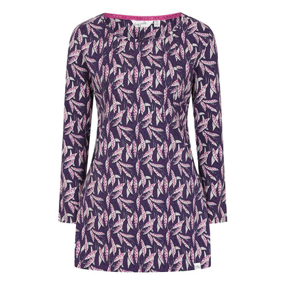 Purple - Front - Lazy Jacks Womens-Ladies Barley Tunic Top