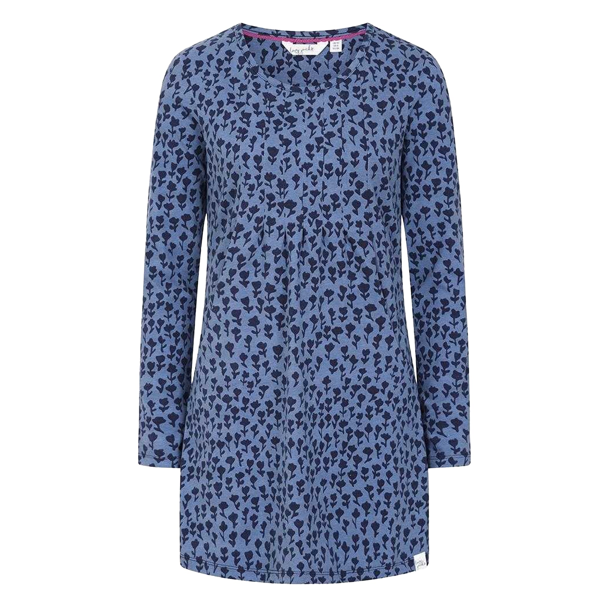 Blue - Front - Lazy Jacks Womens-Ladies Dandy Tunic Top