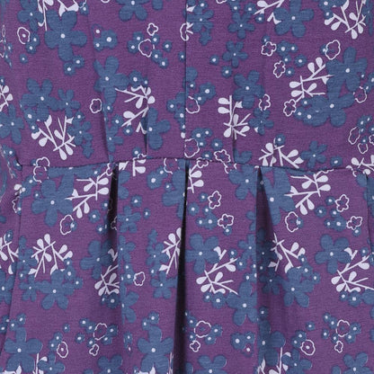 Purple - Side - Lazy Jacks Womens-Ladies Floral Tunic Top