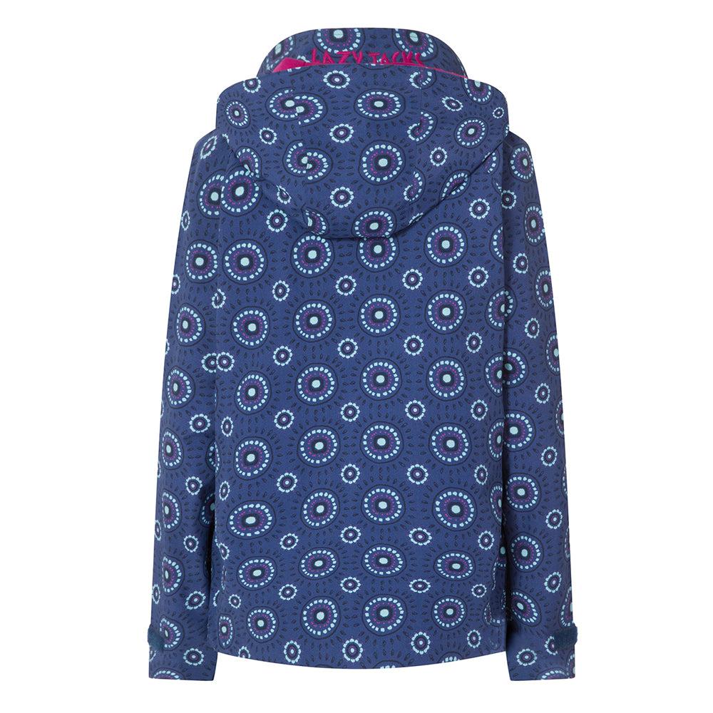 Blue-Pink - Back - Lazy Jacks Womens-Ladies Circle Waterproof Jacket