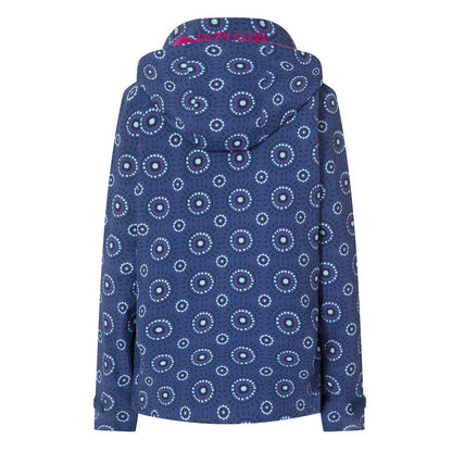 Blue-Pink - Back - Lazy Jacks Womens-Ladies Circle Waterproof Jacket