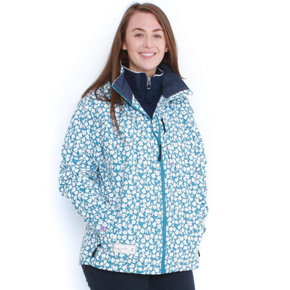 Sky Blue - Back - Lazy Jacks Womens-Ladies Buttercups Waterproof Jacket