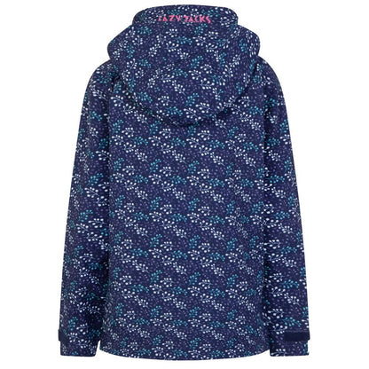 Navy-Green - Side - Lazy Jacks Womens-Ladies Bud Waterproof Jacket