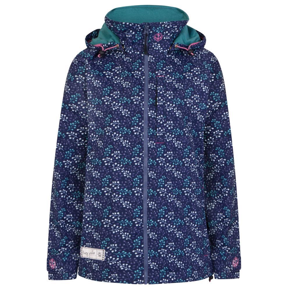 Navy-Green - Front - Lazy Jacks Womens-Ladies Bud Waterproof Jacket