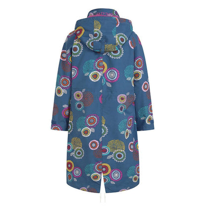 Blue-Pink - Lifestyle - Lazy Jacks Womens-Ladies Spiral Long Length Waterproof Jacket