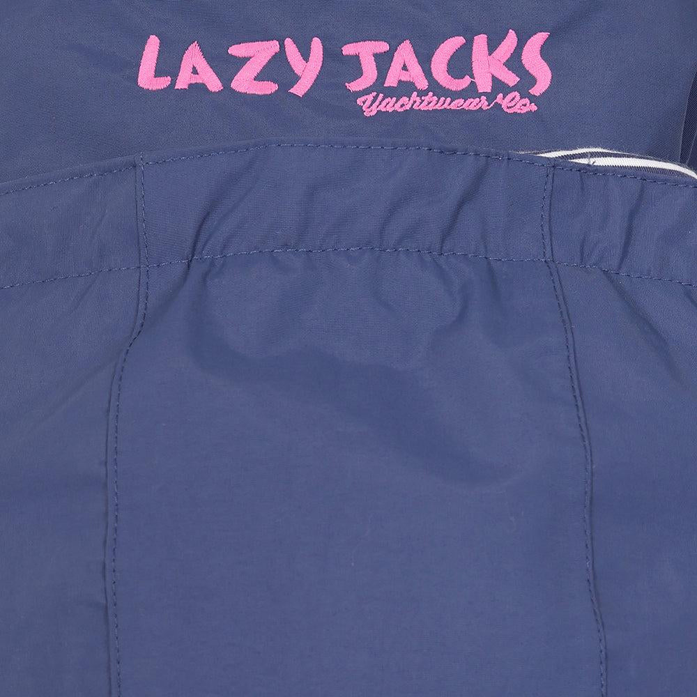 Navy Blue - Side - Lazy Jacks Womens-Ladies Twilight Long Length Waterproof Jacket