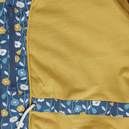 Teal - Side - Lazy Jacks Womens-Ladies Daisy Long Length Waterproof Jacket