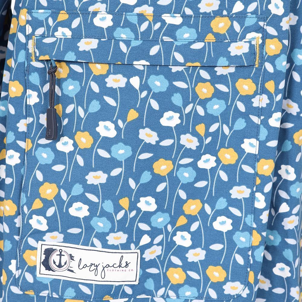 Teal - Pack Shot - Lazy Jacks Womens-Ladies Daisy Long Length Waterproof Jacket