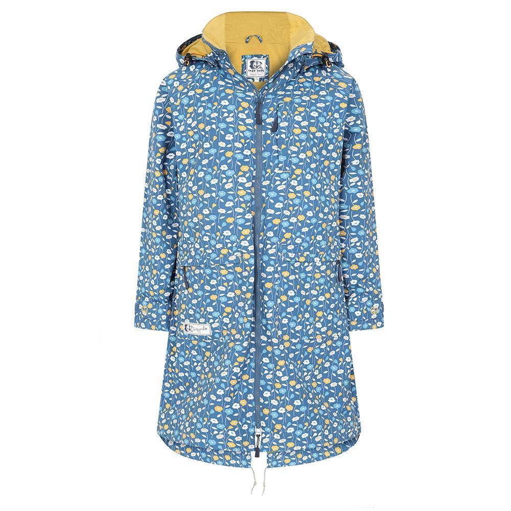 Teal - Front - Lazy Jacks Womens-Ladies Daisy Long Length Waterproof Jacket