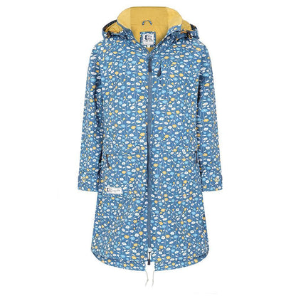 Teal - Front - Lazy Jacks Womens-Ladies Daisy Long Length Waterproof Jacket