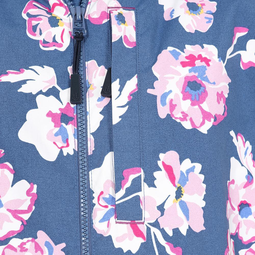 Blue-Pink-White - Back - Lazy Jacks Womens-Ladies Floral Waterproof Jacket