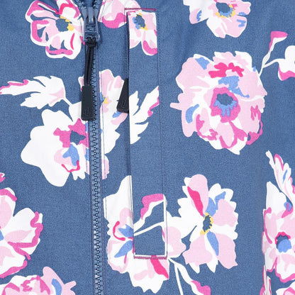 Blue-Pink-White - Back - Lazy Jacks Womens-Ladies Floral Waterproof Jacket