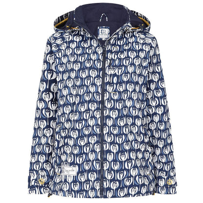 Navy-White - Front - Lazy Jacks Womens-Ladies Pod Waterproof Jacket
