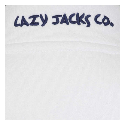 White - Lifestyle - Lazy Jacks Womens-Ladies Button Neck Sweatshirt