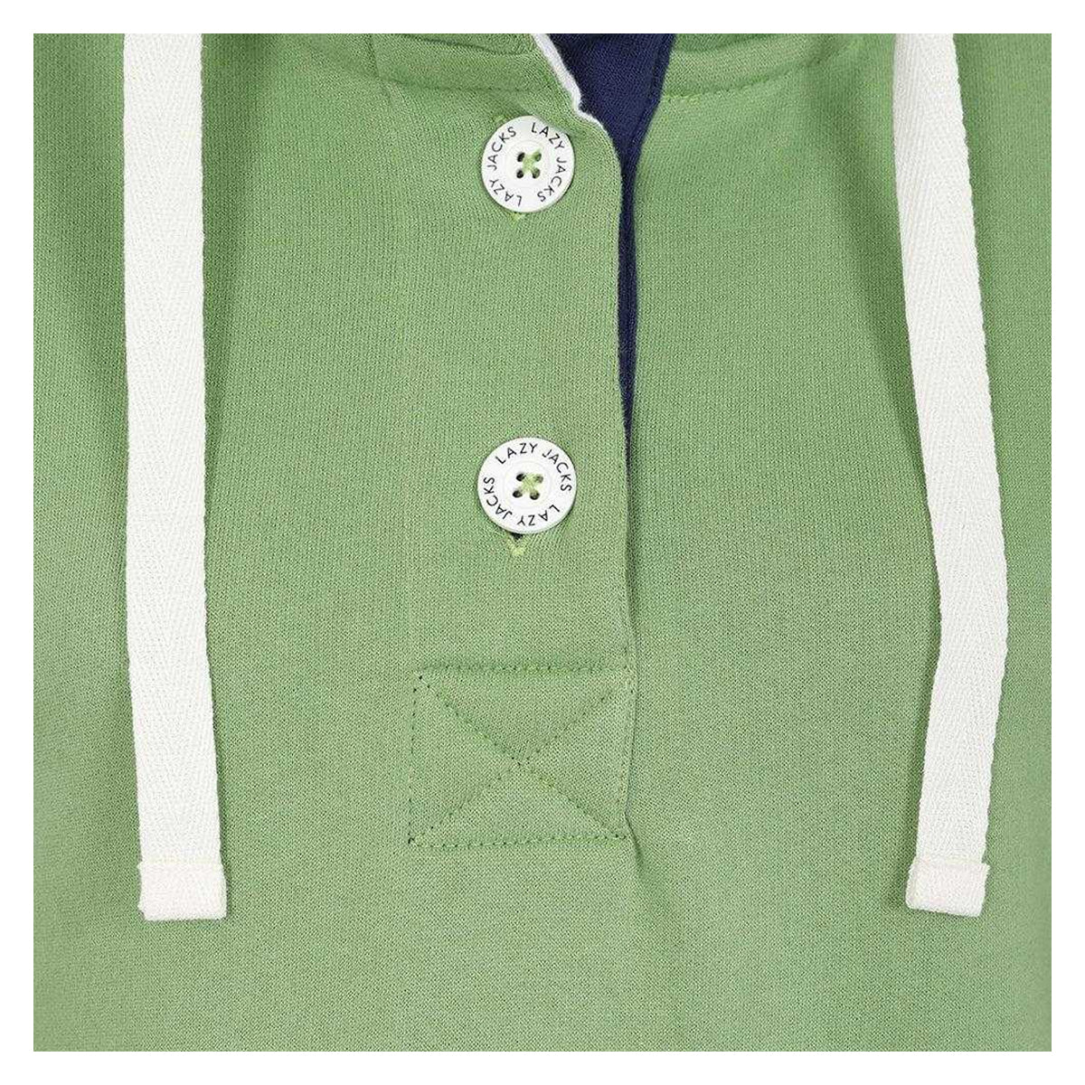 Grass Green - Side - Lazy Jacks Womens-Ladies Button Neck Sweatshirt