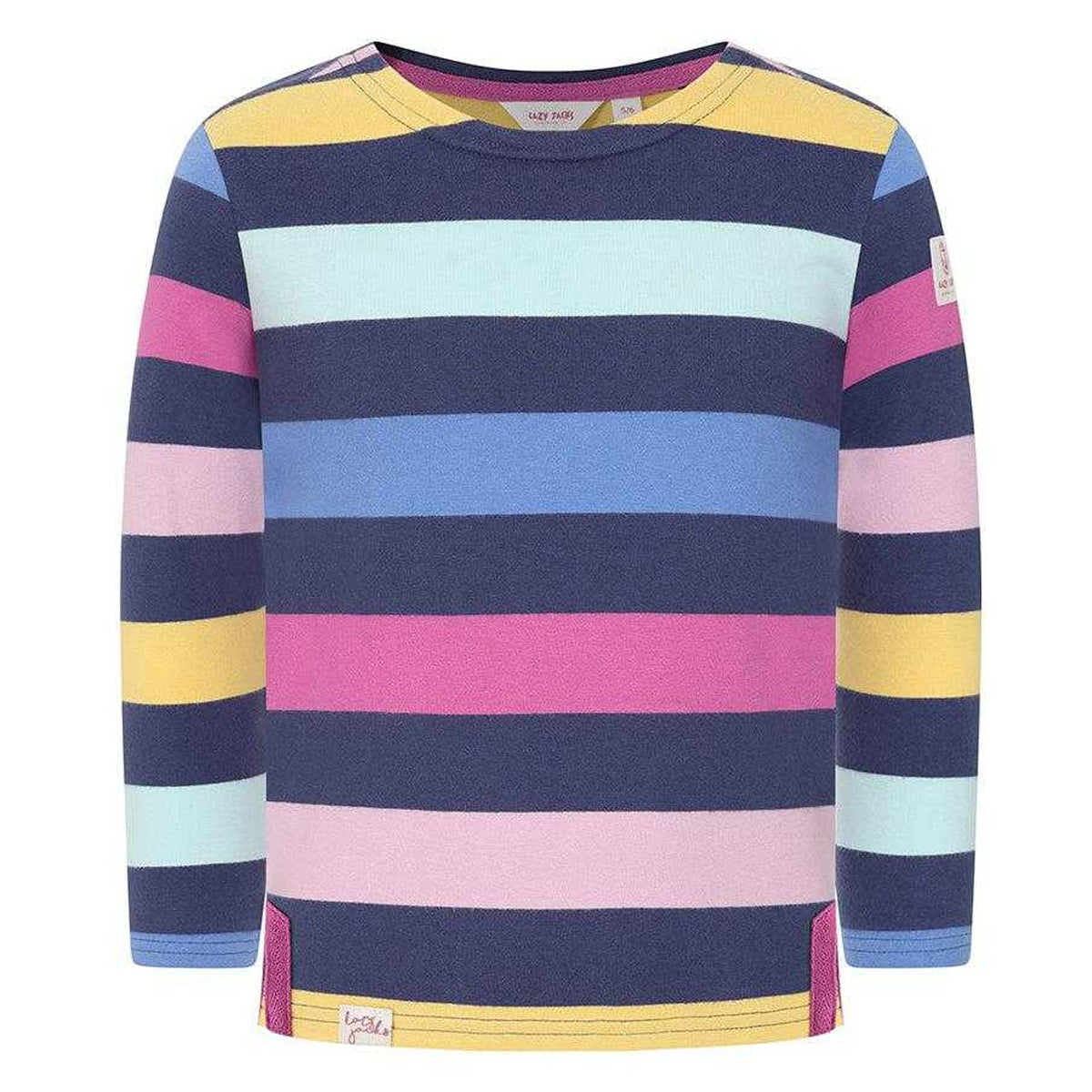 Twilight - Front - Lazy Jacks Girls Striped Breton Long-Sleeved T-Shirt