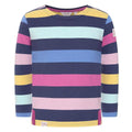 Twilight - Front - Lazy Jacks Girls Striped Breton Long-Sleeved T-Shirt