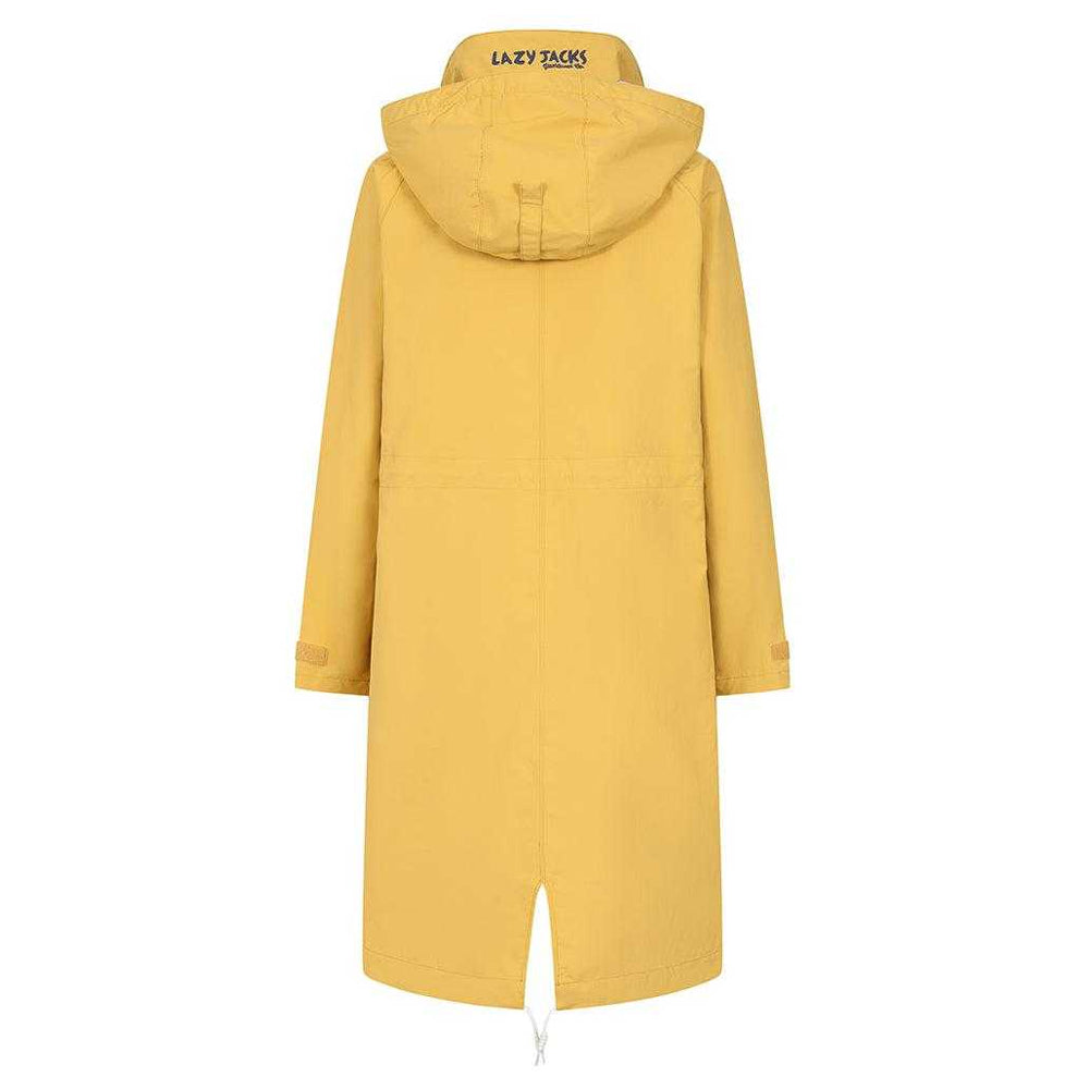 Heather - Back - Lazy Jacks Womens-Ladies Long Length Waterproof Jacket