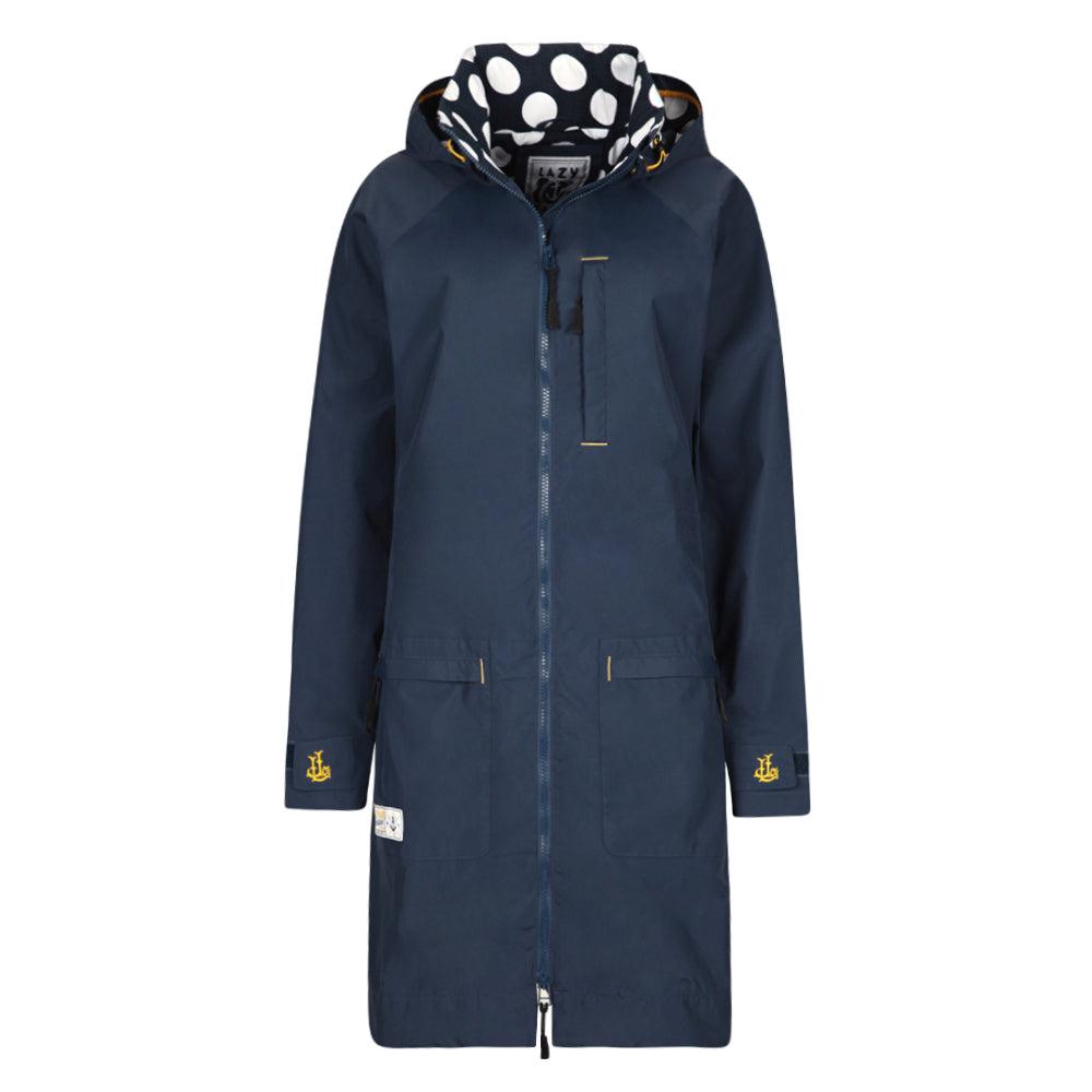 Marine - Front - Lazy Jacks Womens-Ladies Long Length Waterproof Jacket