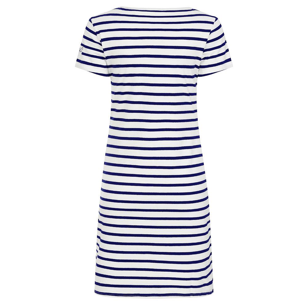 Marine - Lifestyle - Lazy Jacks Womens-Ladies Striped T-Shirt Dress