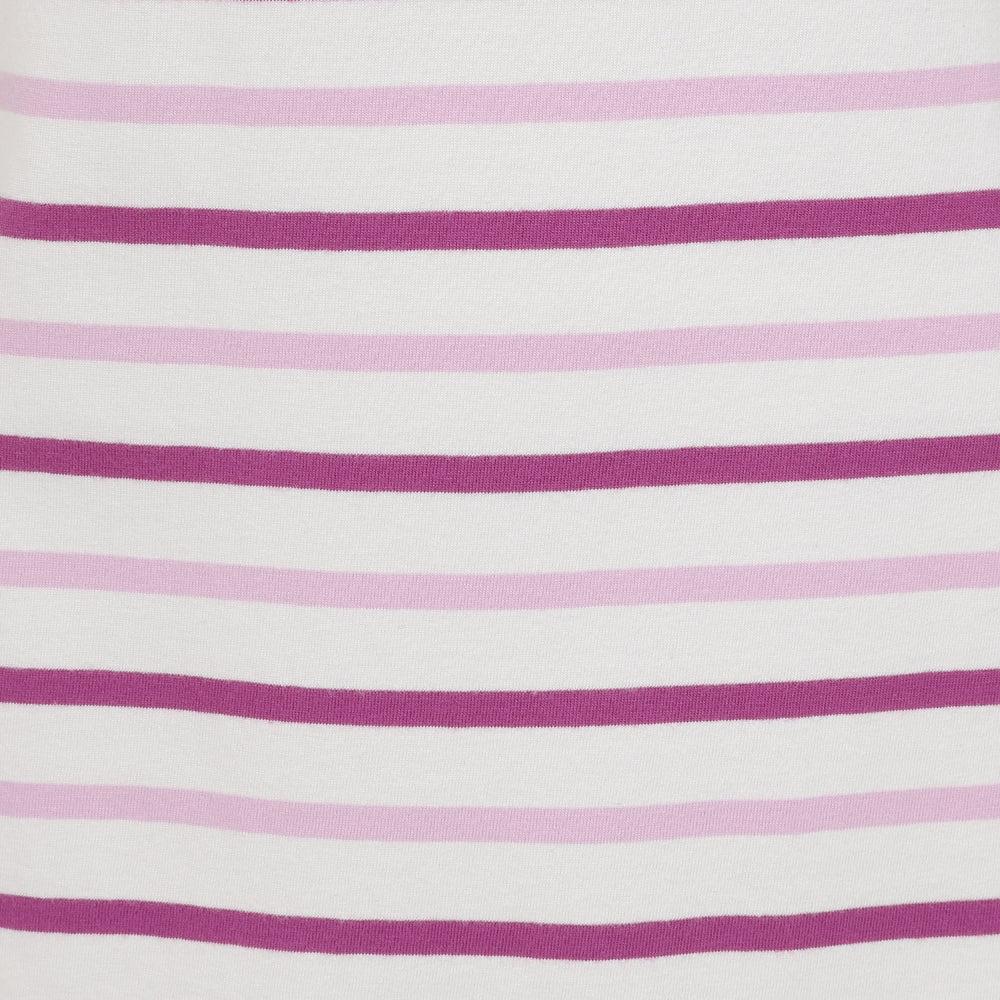 Pink - Side - Lazy Jacks Womens-Ladies Striped T-Shirt Dress
