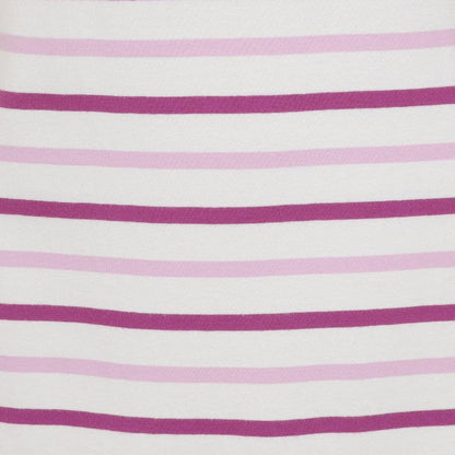 Pink - Side - Lazy Jacks Womens-Ladies Striped T-Shirt Dress
