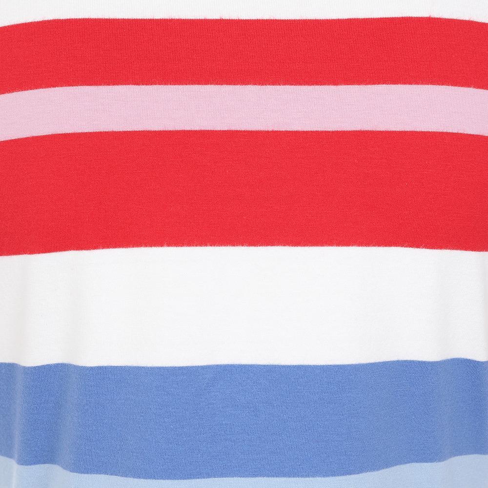 Red - Side - Lazy Jacks Womens-Ladies Striped T-Shirt Dress