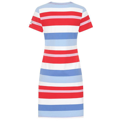 Red - Lifestyle - Lazy Jacks Womens-Ladies Striped T-Shirt Dress