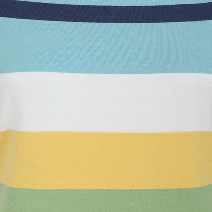 Green - Side - Lazy Jacks Womens-Ladies Striped T-Shirt Dress