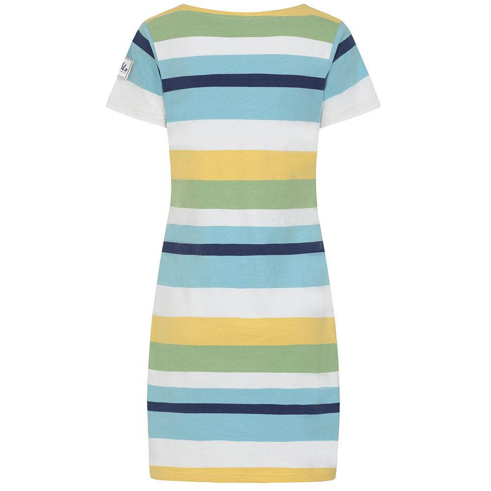 Green - Lifestyle - Lazy Jacks Womens-Ladies Striped T-Shirt Dress