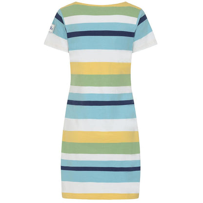 Green - Lifestyle - Lazy Jacks Womens-Ladies Striped T-Shirt Dress