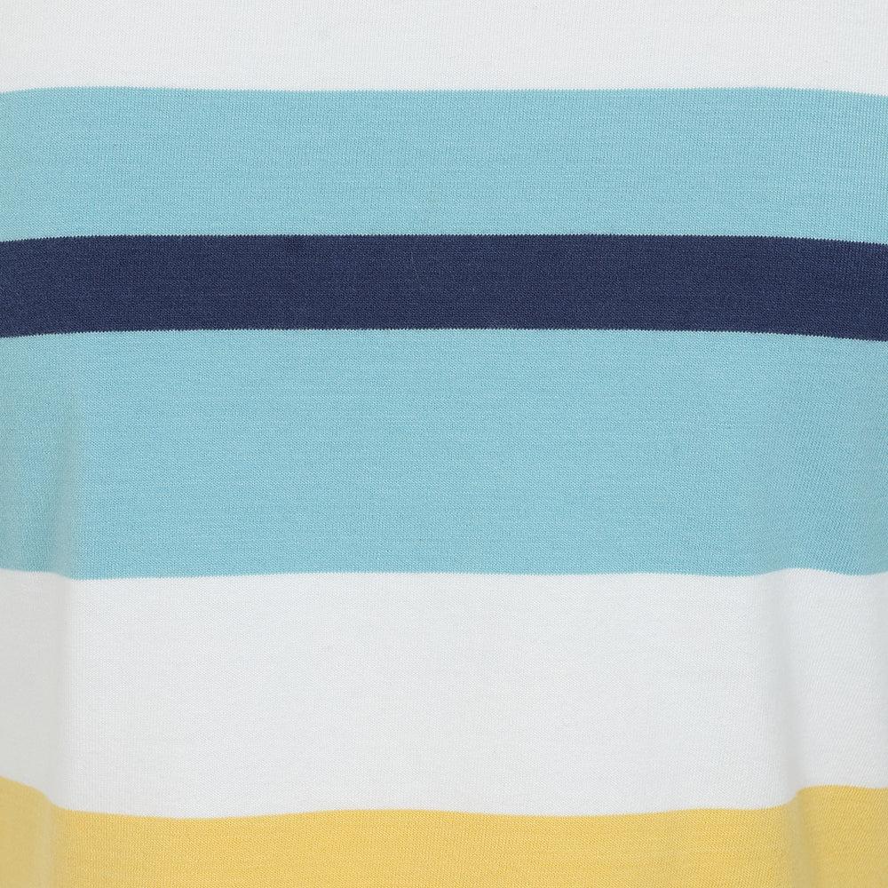 Green - Pack Shot - Lazy Jacks Womens-Ladies Striped T-Shirt Dress
